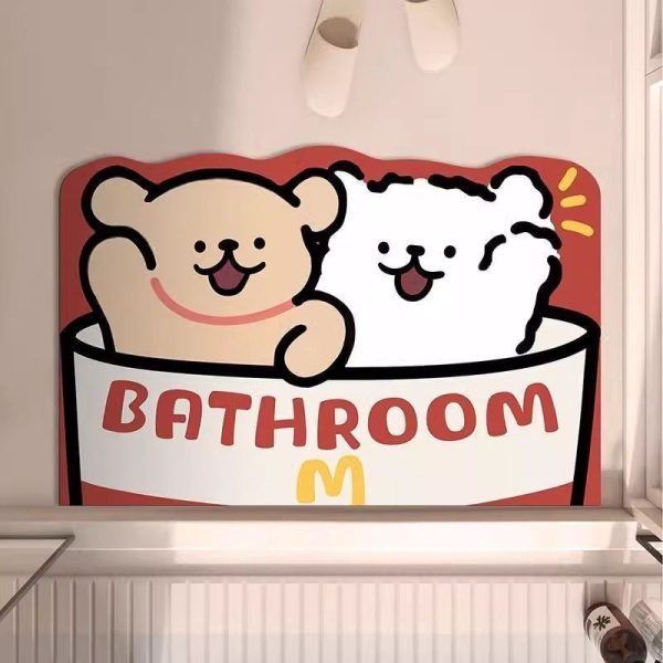 Happy Puppy Bathroom Absorbant Mat - Image 2