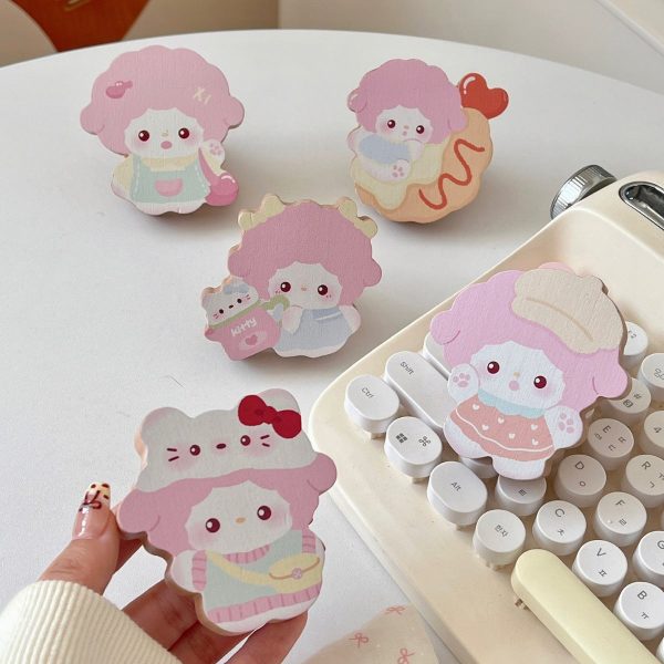 Pink Sheep Wooden Wall Hook