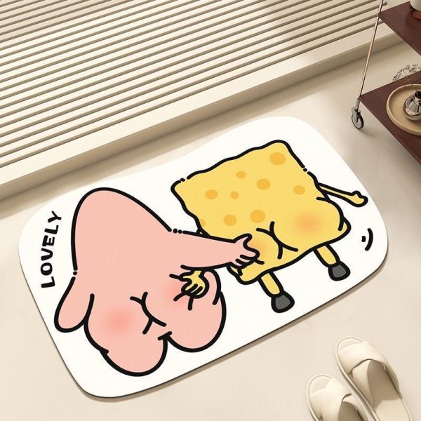 Lovely Couple Bathroom Absorbent Mat